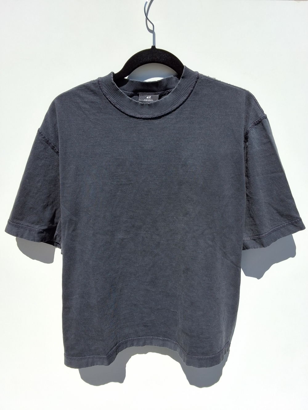 H&M Men's Oversized Boxy Fit Washed T-Shirt - Gray (Size M)